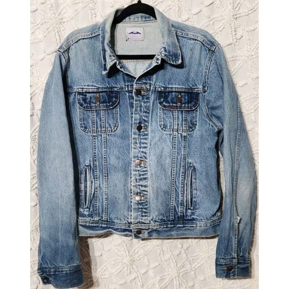 VTG Dakota Jacket Mens USA Made Five Brothers Denim Utility Pocket‎ Eagle Head